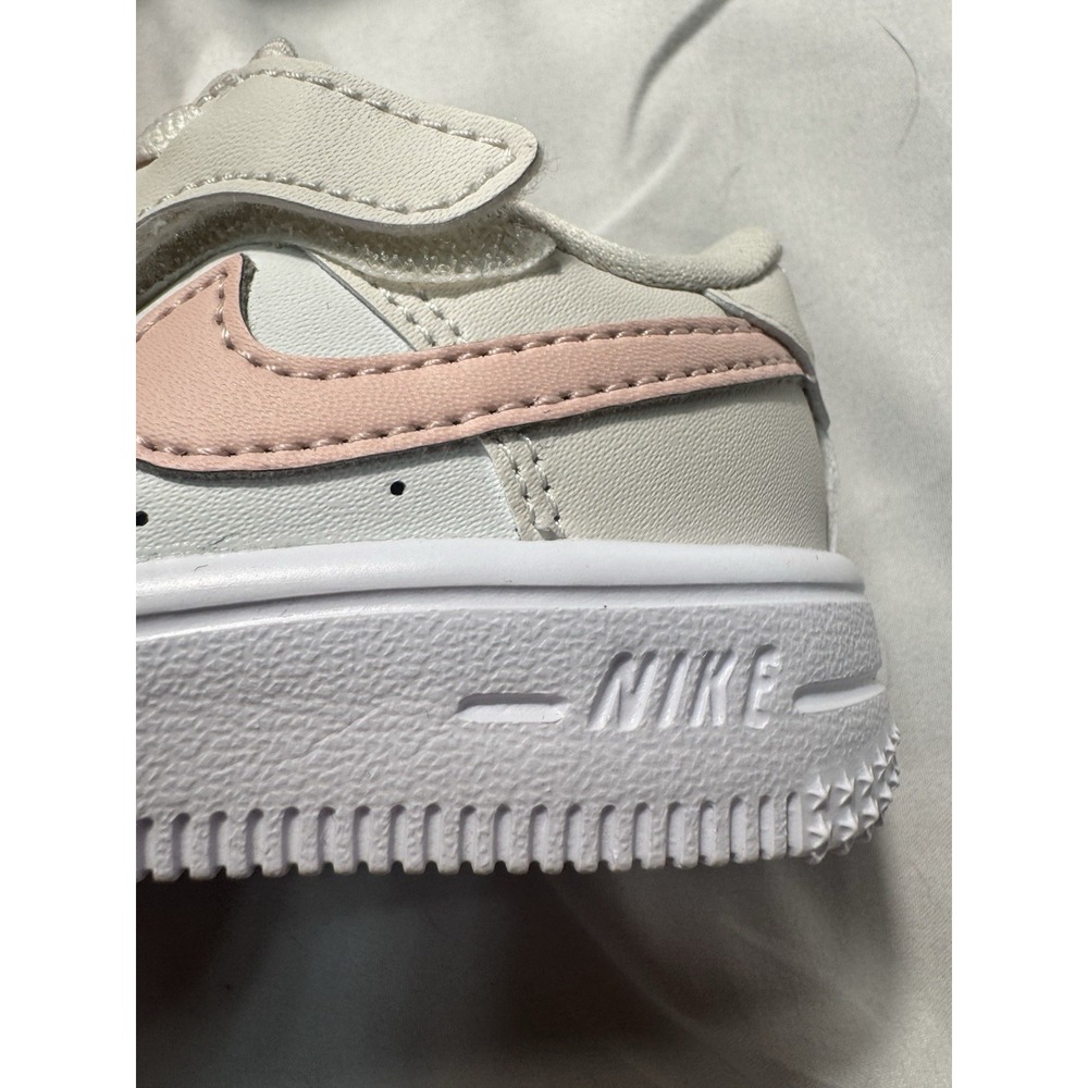 Toddler's Nike Force 1 Low Easyon Phantom/Echo Pink-Summit White (FN0236 006) 5c - Picture 7 of 8